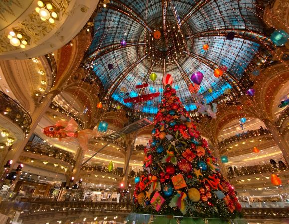 Christmas,Tree,Galeries,Lafayette,In,Paris,France,.